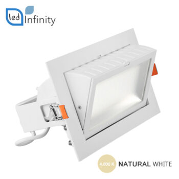 Incasso orientabile rettangolare a led 40w