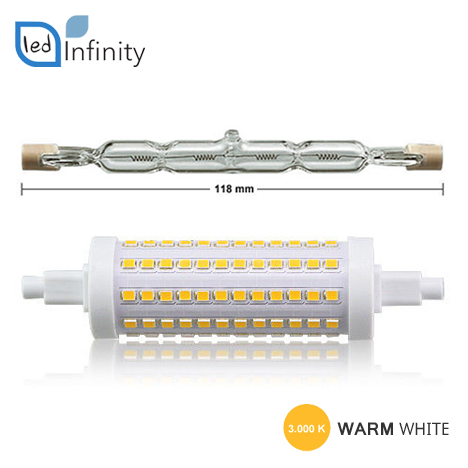 Lampadina LED R7S 10W Luce Calda attacco R7R Lampadina a Sigaretta