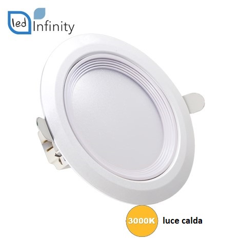 Plafoniera LED da Incasso 30W luce calda foro 20 cm